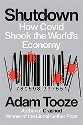 Tooze - Shutdown_How Covid Shook the World's Economy cover - grey background with barcode and red covid particles
