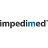 Impedimed logo - all black lower case letters, except m, which is blue