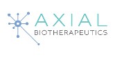 Axial Therapeutics logo - Company name with image of an axon with arrows pointed in different directions