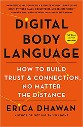 Dhawan - Digital Body Language, how to build trust and connection, no matter the distance - title on orange background with yellow dots dotting each i and yellow dotted lines connecting those yellow dots