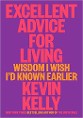 Kelly - Excellent Advice for Living, Wisdom I wish I'd known earlier - title in magenta and subtitle in orange on purple background
